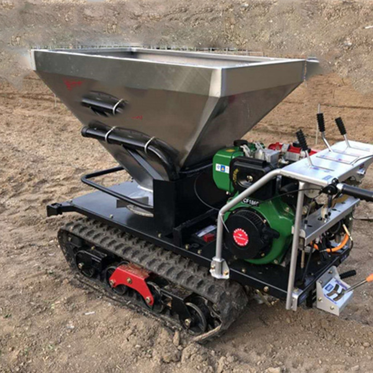 履帶漏斗式自走式撒肥機參數農用自走式施肥機全自動施肥機廠家