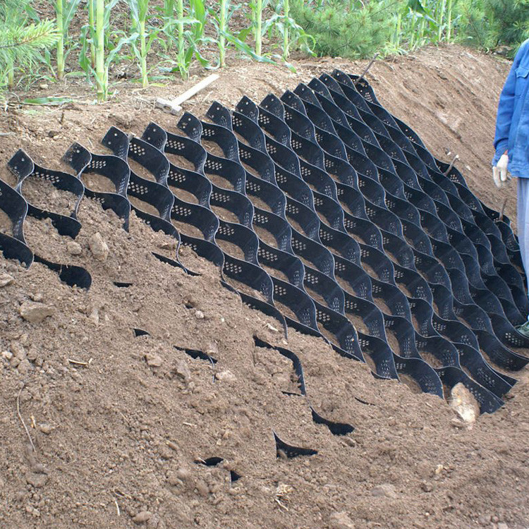 土工格室廠家 定制路基加固高強土工格室 河道護坡用蜂巢土工格室